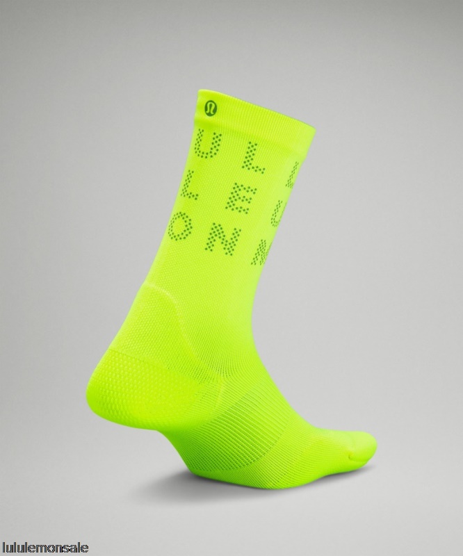 Lululemon Damen DELULU453 | Power Stride Crew Sock Reflektierendes Highlight Gelb